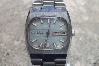 Vintage Unique Slava (Слава 27 камней) 27 Jewels Ussr Mechanical Automatic Watch