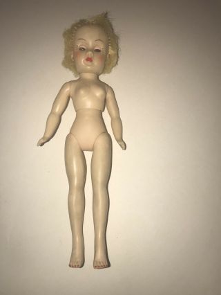 Vintage 1950s Circle P Little Miss Revlon Blonde Clone Doll Nude Miss Coty? 9 "