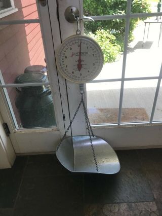 Detecto Scales Mcs Series 20 Lb 1oz Hanging Scale W /basket Store Produce