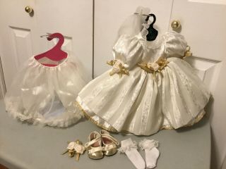 Doll Dress For 20” - 24” Doll Slip - Pantaloons Party Dress - Shoes See All Pictures