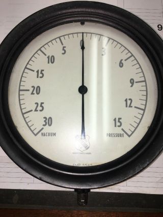 Antique Ashcroft American Bicycle Co Steam Pressure Gauge Automobile RR 10” 2