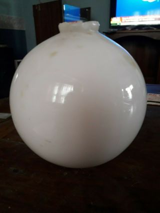 Antique Lightning Rod Ball White Milk Glass