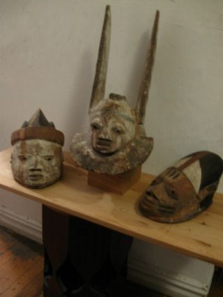 Antique Yoruba Guelede Masks