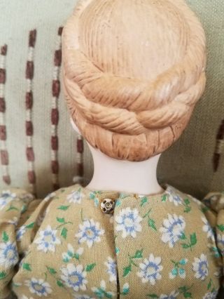 Vintage 1970s marked Shackman Bisque shoulder head Doll VICTORIAN dressed 4