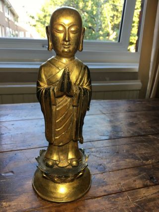 Antique/vintage Chinese Bronze Buddha Buddhist Deity 23.  5cm High
