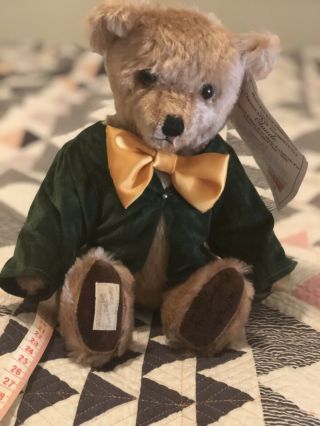 Signed “claude” Vintage Mohair Artist Bear By Dean’s Neil And Barbara Miller.