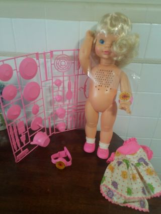 Vintage 1964 Mattel Timey Tell Doll W/accessories Not Talking