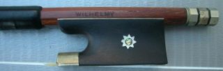 Antique Violin Bow Sign Wilhelmy Germany Octagonal Perna 29.  25 " 53.  9g