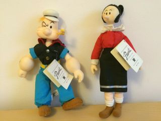 Vintage Popeye And Olive Oyl Dolls - 1985 By Hamilton Gifts
