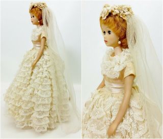 Vintage 1964 Madame Alexander Brenda Starr Bride Doll 7