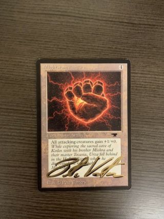 Mtg Magic Mightstone Shadow Signed Artist Proof X1 Antiquities Pete Venters Nm