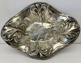 American Sterling Silver Art Nouveau Repousse Dish Circa 1900