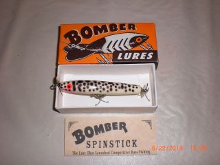 Bass Bomber Spinstick Lure 12/20/17 Mib Paper Wood