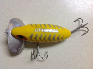 Fred Arbogast Jitterbug Lure Yellow Color - Vintage 3