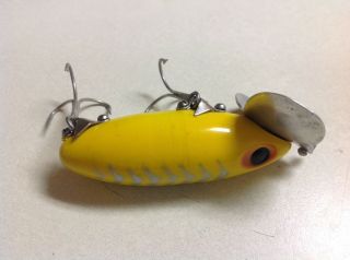 Fred Arbogast Jitterbug Lure Yellow Color - Vintage 4