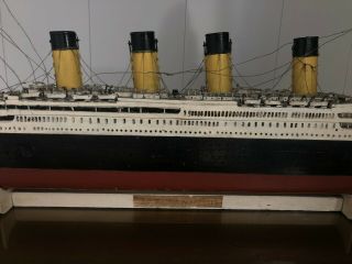 RMS Titanic Antique Ship Model Early 1900 ' s All Folk Art 2