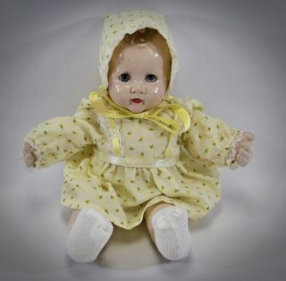 Vintage Very Cute Ideal Sp - 1 Made In Usa Baby Coos Doll 14 "