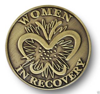 Antiqued Bronze Women In Recovery Aa/na 12 Steprogram Recovery Coin/token/chip