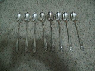 Set Of 8 Wallace Harmony House Danish Queen Iced Tea Spoons
