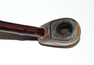 Custom Vintage Antique Large Tobacco Pipe w/ Leather Covering Bowl 2