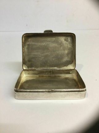 Antique / Vintage Hallmarked 925 Continental Silver Snuff Box/Pill Box - CME 2