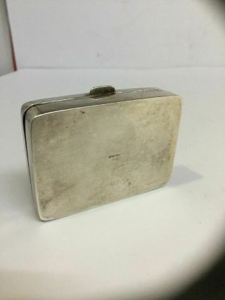 Antique / Vintage Hallmarked 925 Continental Silver Snuff Box/Pill Box - CME 5