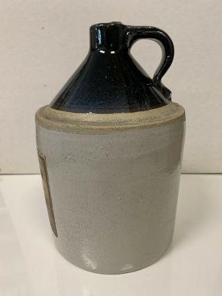 Rare Antique Pen - Mar Stoneware Whiskey Jug With Paper Label 4