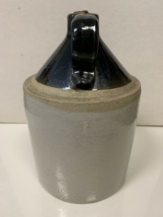 Rare Antique Pen - Mar Stoneware Whiskey Jug With Paper Label 5