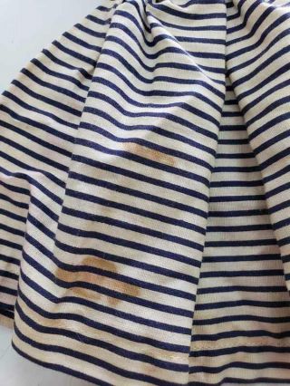 Vintage Barbie Cotton Casual Dress 912 Navy Blue and White Striped 2
