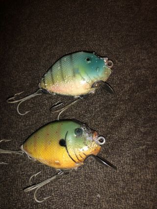 Two Vintage Heddon Punkinseed Lures Warriors 3