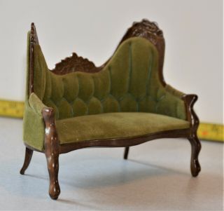 Sofa Couch Settee Dollhouse Miniature 1:12 Vintage 2