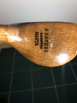 Antique Hickory Golf Club A Ben Sayers Masta Hybrid Style Wood Horn Face Rare