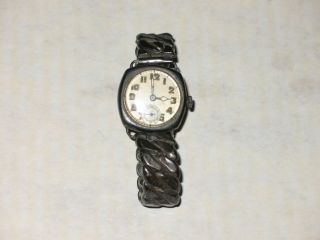Vintage Wrist Watch Antique Very Old Speidel Band,  Okay