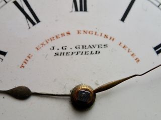 J.  G.  GRAVES Sheffield Express English Lever Antique Pocket Watch Movement c1890 2