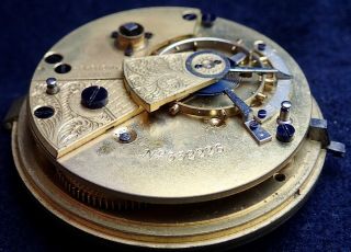 J.  G.  GRAVES Sheffield Express English Lever Antique Pocket Watch Movement c1890 7
