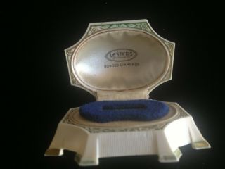 Vintage Antique Ring Casket Presentation Celluloid Box Warner Bonded Diamond