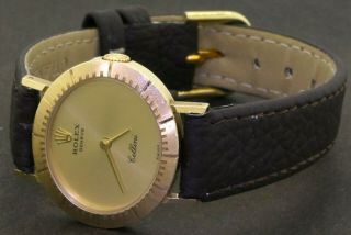 Rolex Cellini 4081 18k Gold Elegant High Fashion Mechanical Ladies Watch