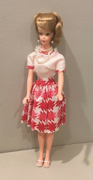 Vintage Barbie Bild Lilli Babs Clone Doll Swirl Ponytail Blond Orig Clothes 60 