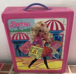 Mattel 1991 Pink Barbie Carrying Case