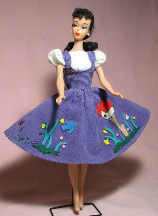For Vintage Barbie - Ooak Friday Nite Date In Purple W Glittery Fun - - Folk Art