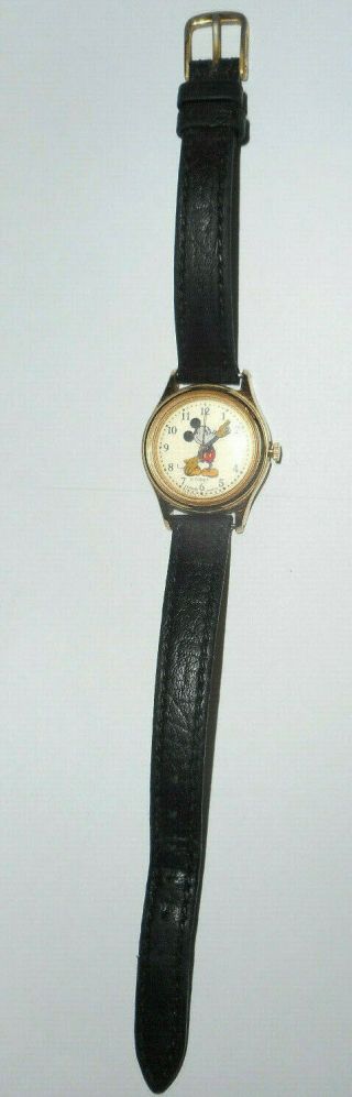 Vtg 80s Mickey Mouse Lorus Walt Disney Wrist Watch Japan Quartz 100 Euc
