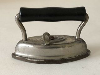 Antique Small Dover Sad Iron Black Wood Handle Salesman Sample Child Size Toy