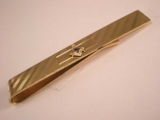 - Masonic Vintage KREMENTZ BRAND Tie Bar Clip diagonal stripe 2