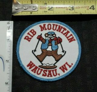 Rib Mountain Wausau Wi - Ski - Skiing - Embroidered Sew On Patch -