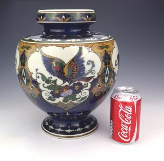 Antique Rozenburg Den Haag Dutch Pottery - Hand Painted Large Vase - Art Deco 3