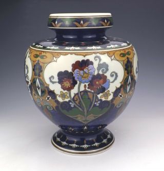 Antique Rozenburg Den Haag Dutch Pottery - Hand Painted Large Vase - Art Deco 4