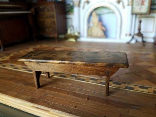 Antique Vintage Dollhouse Miniature Hand Made Bench 1:12