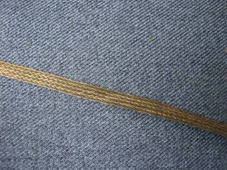 Antique Woven Metallic Golden Trim For Millinery Crafts Jewelry Making 4 1/2 Yds