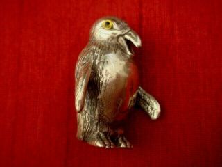 A Fine Solid Sterling Silver Hallmarked Miniature Novelty Penguin Pin Cushion