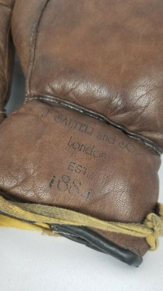 Antique J.  Salter and Son London Leather Boxing Gloves And Punching Bag 4